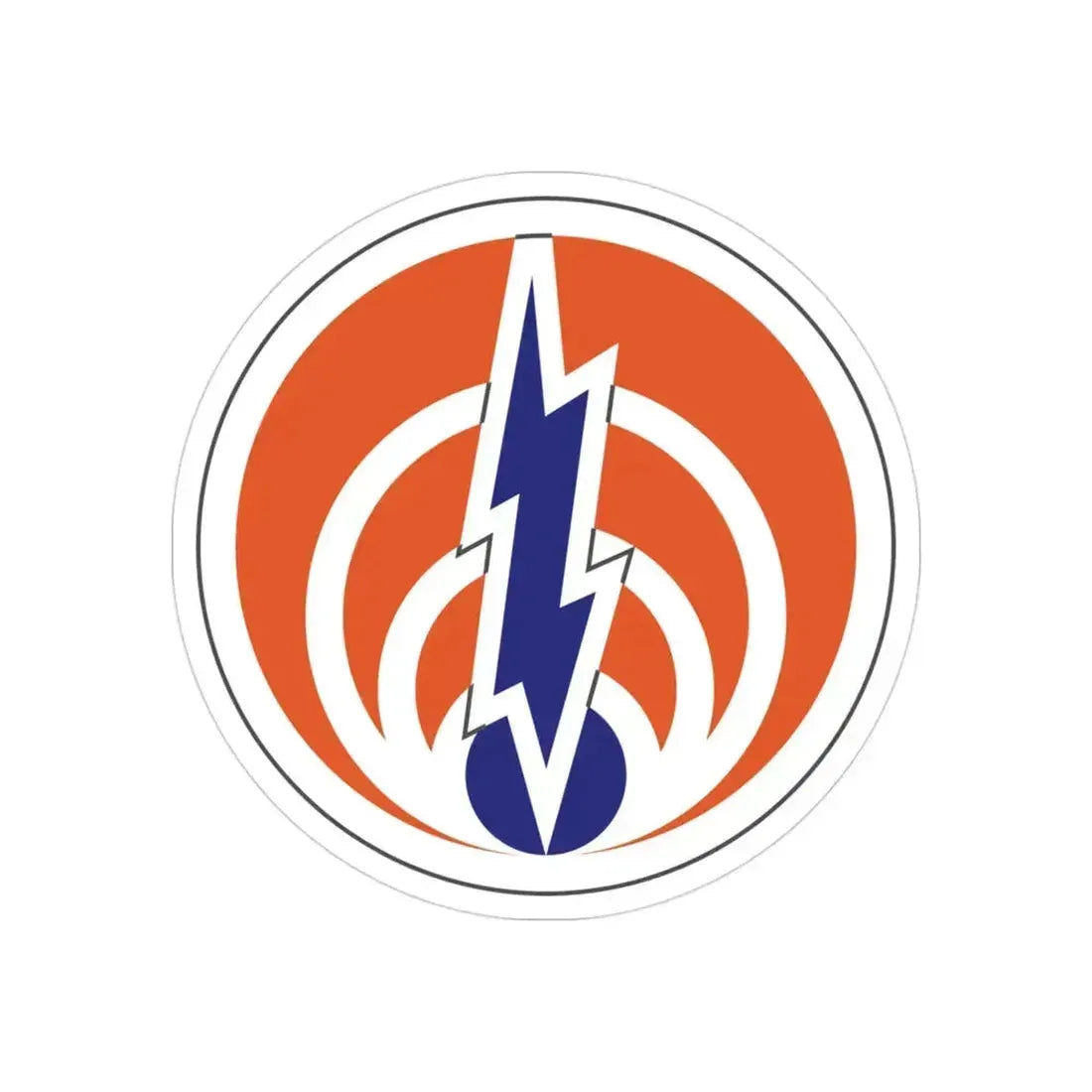 1st Signal Command (U.S. Army) REVERSE PRINT Transparent Die-Cut STICKER 3 Inch Die-Cut Transparent - The Sticker Space