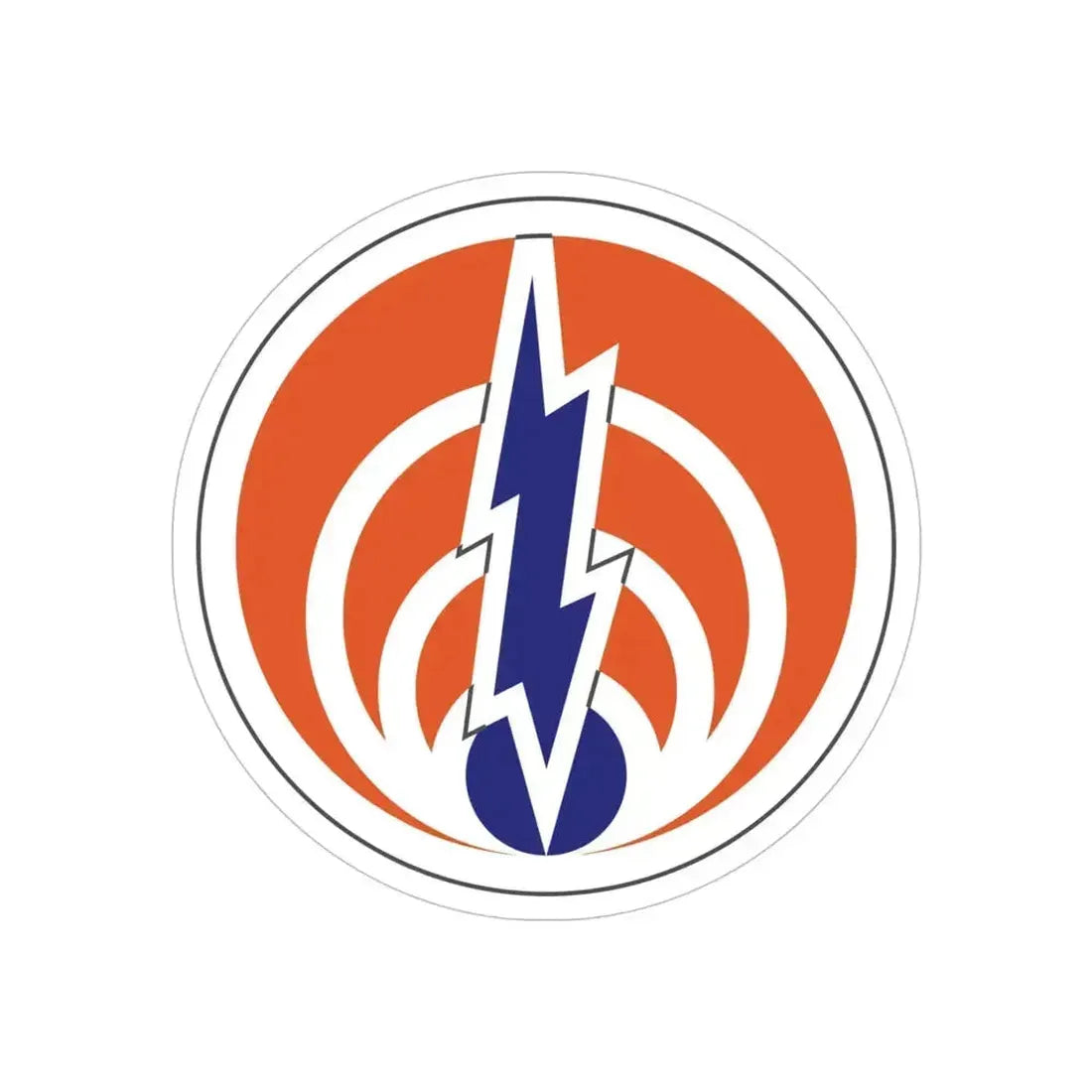 1st Signal Command (U.S. Army) REVERSE PRINT Transparent Die-Cut STICKER 5 Inch Die-Cut Transparent - The Sticker Space