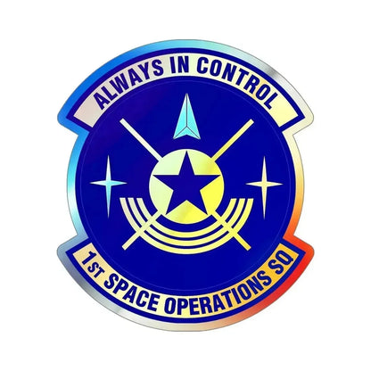 1st Space Operations Squadron (U.S. Air Force) Holographic STICKER Die-Cut Vinyl Decal 5 Inch Holographic - The Sticker Space