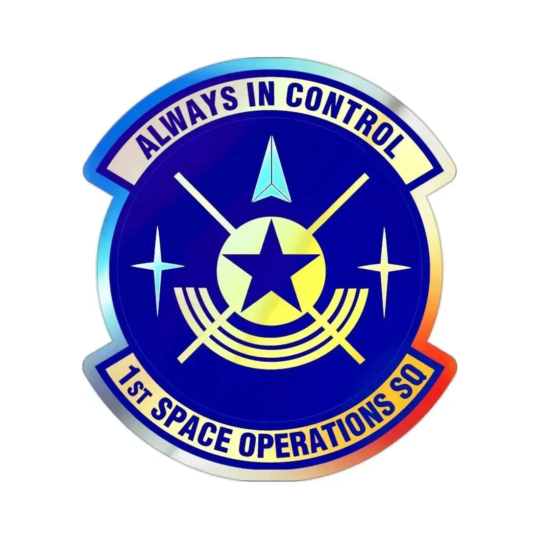 1st Space Operations Squadron (U.S. Air Force) Holographic STICKER Die-Cut Vinyl Decal - The Sticker Space