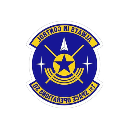 1st Space Operations Squadron (U.S. Air Force) REVERSE PRINT Transparent Die-Cut STICKER 6 Inch Die-Cut Transparent - The Sticker Space