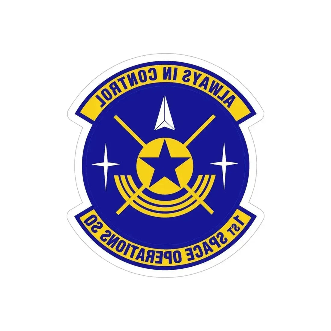 1st Space Operations Squadron (U.S. Air Force) REVERSE PRINT Transparent Die-Cut STICKER - The Sticker Space
