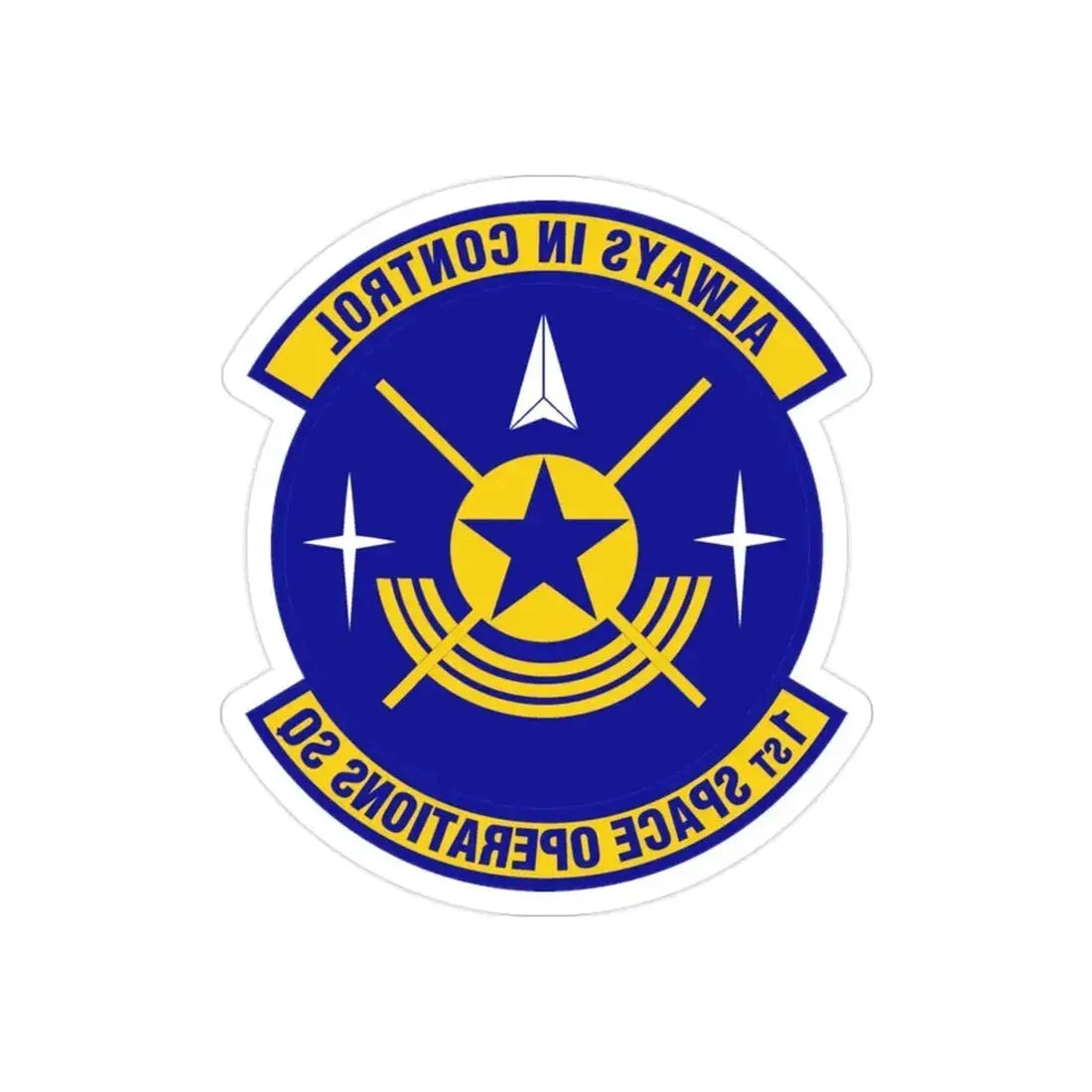 1st Space Operations Squadron (U.S. Air Force) REVERSE PRINT Transparent Die-Cut STICKER - The Sticker Space