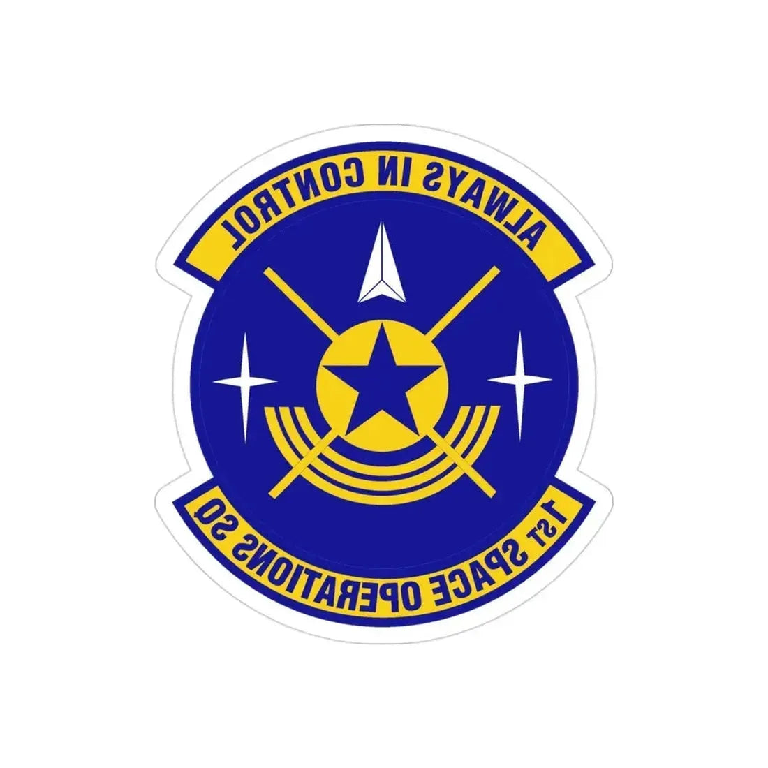 1st Space Operations Squadron (U.S. Air Force) REVERSE PRINT Transparent Die-Cut STICKER - The Sticker Space
