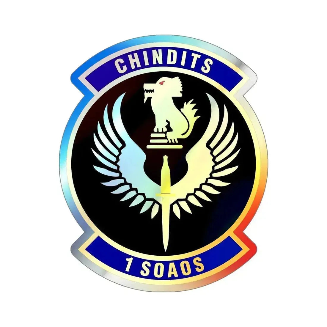 1st Special Operations Air Operations Squadron (U.S. Air Force) Holographic STICKER Die-Cut Vinyl Decal 5 Inch Holographic - The Sticker Space