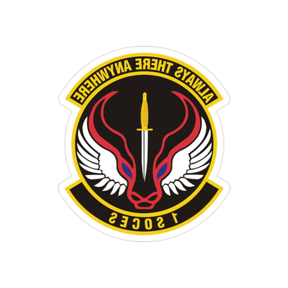 1st Special Operations Civil Engineer Squadron (U.S. Air Force) REVERSE PRINT Transparent STICKER-2" × 2"-The Sticker Space