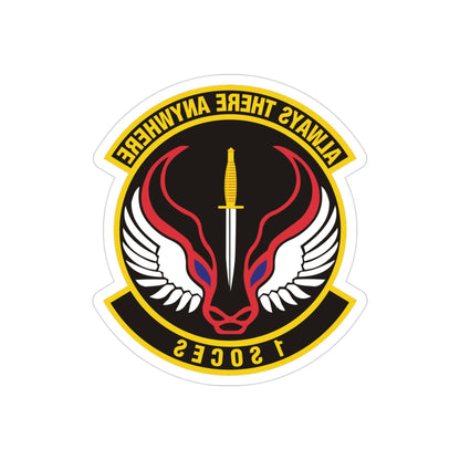 1st Special Operations Civil Engineer Squadron (U.S. Air Force) REVERSE PRINT Transparent STICKER-3" × 3"-The Sticker Space