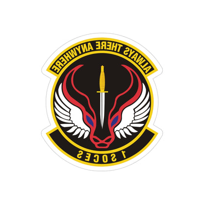 1st Special Operations Civil Engineer Squadron (U.S. Air Force) REVERSE PRINT Transparent STICKER-4" × 4"-The Sticker Space