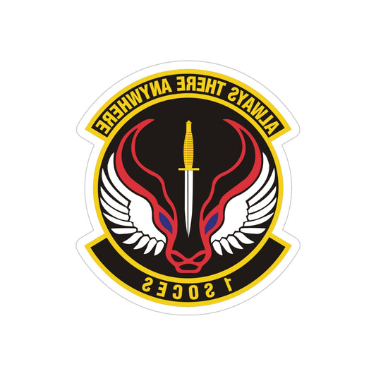 1st Special Operations Civil Engineer Squadron (U.S. Air Force) REVERSE PRINT Transparent STICKER-6" × 6"-The Sticker Space