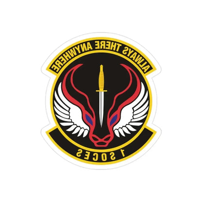 1st Special Operations Civil Engineer Squadron (U.S. Air Force) REVERSE PRINT Transparent Die-Cut STICKER 2 Inch Die-Cut Transparent - The Sticker Space