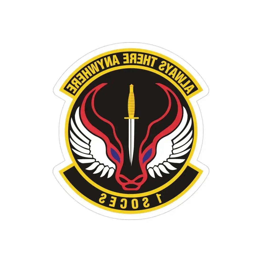 1st Special Operations Civil Engineer Squadron (U.S. Air Force) REVERSE PRINT Transparent Die-Cut STICKER 3 Inch Die-Cut Transparent - The Sticker Space