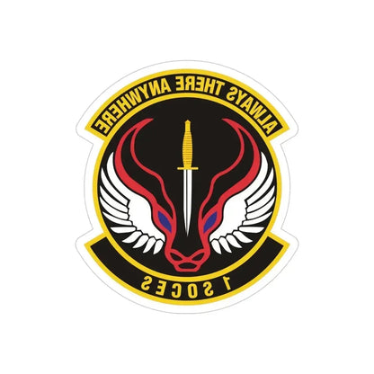 1st Special Operations Civil Engineer Squadron (U.S. Air Force) REVERSE PRINT Transparent Die-Cut STICKER 4 Inch Die-Cut Transparent - The Sticker Space