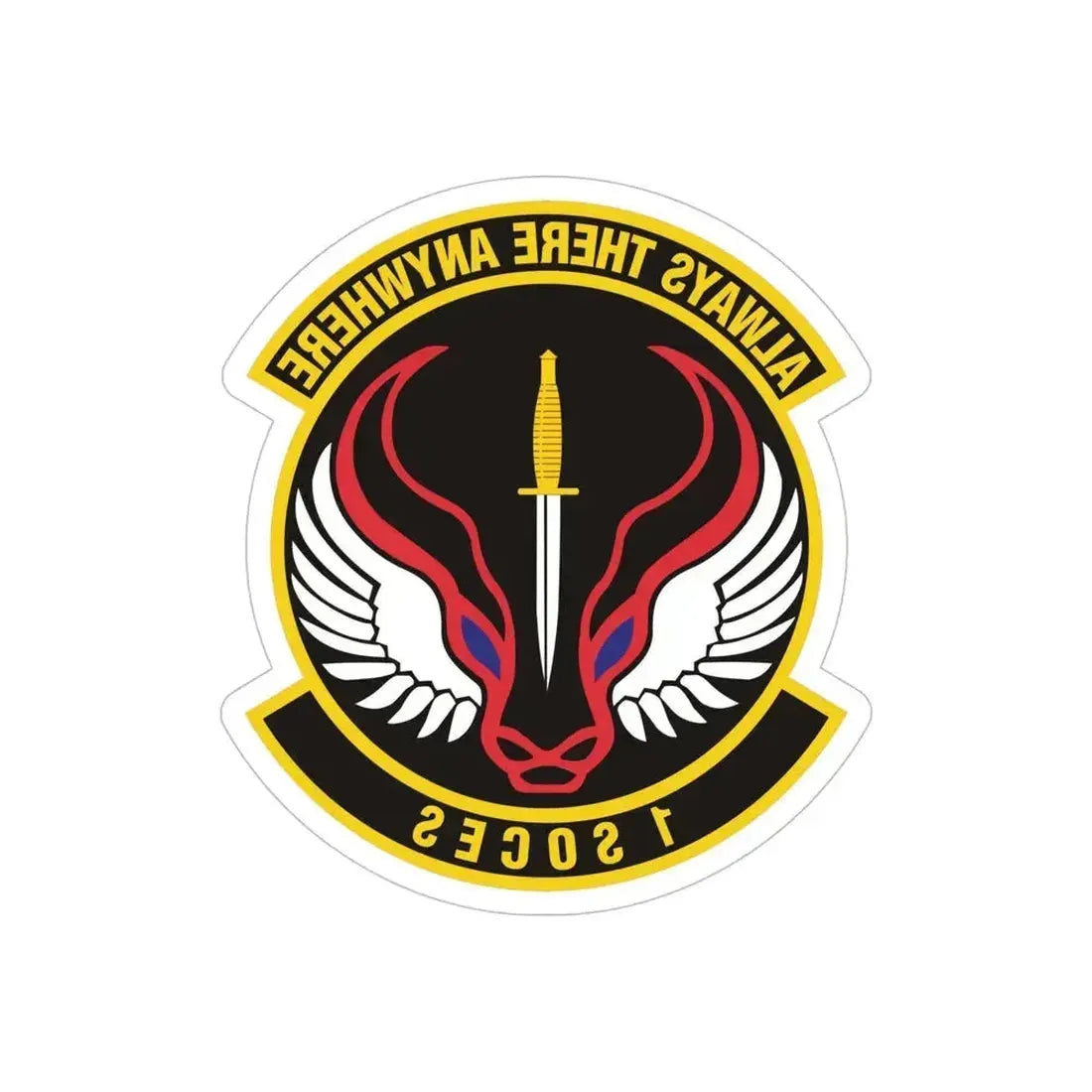 1st Special Operations Civil Engineer Squadron (U.S. Air Force) REVERSE PRINT Transparent Die-Cut STICKER 6 Inch Die-Cut Transparent - The Sticker Space