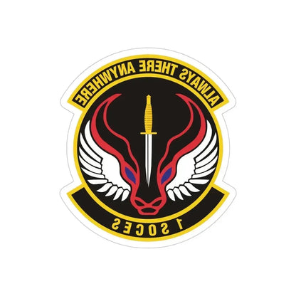 1st Special Operations Civil Engineer Squadron (U.S. Air Force) REVERSE PRINT Transparent Die-Cut STICKER 6 Inch Die-Cut Transparent - The Sticker Space