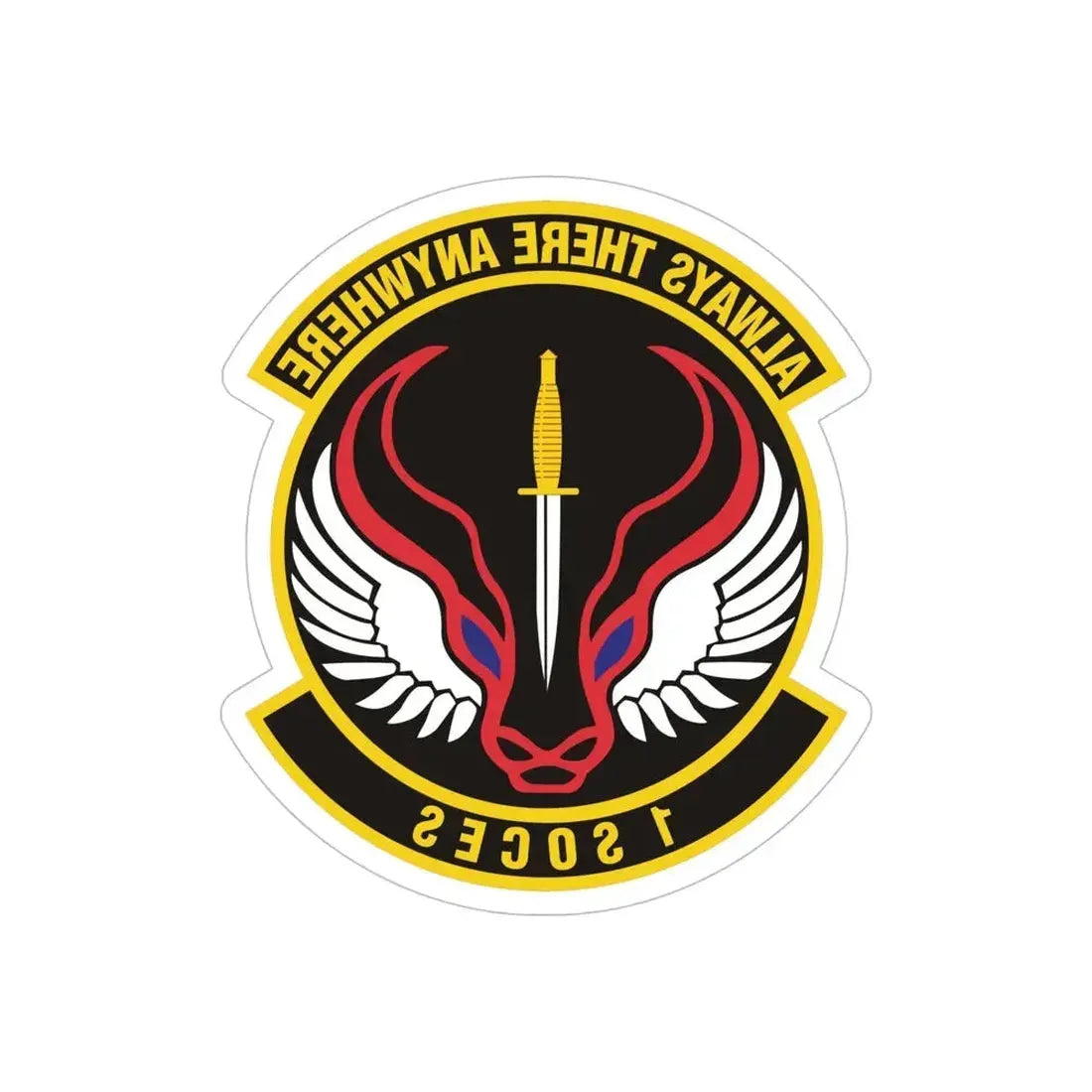 1st Special Operations Civil Engineer Squadron (U.S. Air Force) REVERSE PRINT Transparent Die-Cut STICKER - The Sticker Space