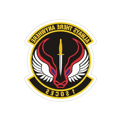 1st Special Operations Civil Engineer Squadron (U.S. Air Force) REVERSE PRINT Transparent Die-Cut STICKER - The Sticker Space