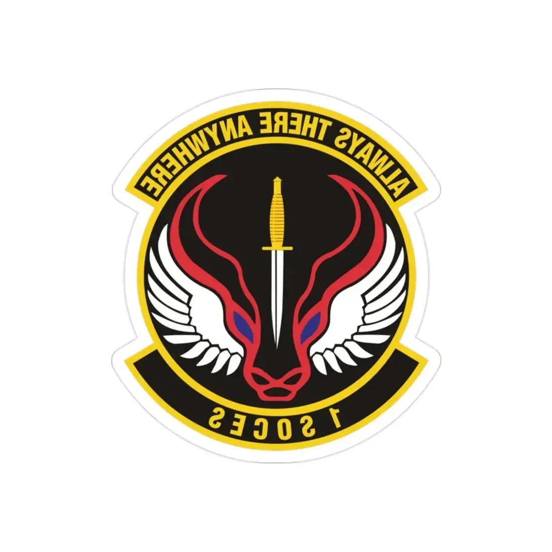 1st Special Operations Civil Engineer Squadron (U.S. Air Force) REVERSE PRINT Transparent Die-Cut STICKER - The Sticker Space