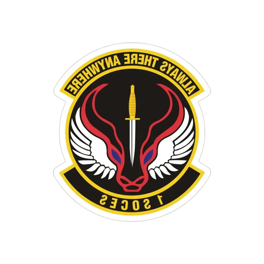 1st Special Operations Civil Engineer Squadron (U.S. Air Force) REVERSE PRINT Transparent Die-Cut STICKER - The Sticker Space
