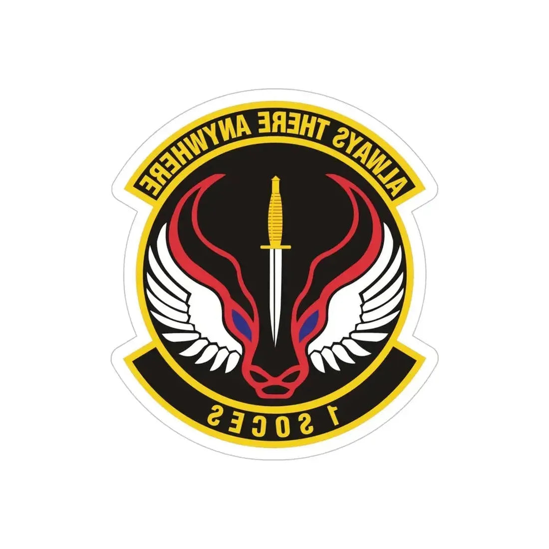 1st Special Operations Civil Engineer Squadron (U.S. Air Force) REVERSE PRINT Transparent Die-Cut STICKER - The Sticker Space