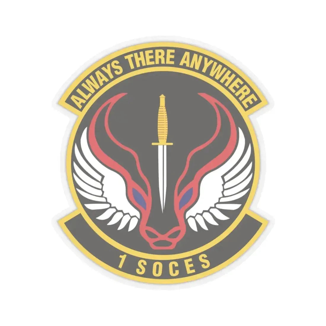 1st Special Operations Civil Engineer Squadron (U.S. Air Force) STICKER Vinyl Kiss-Cut Decal 3 Inch Transparent - The Sticker Space