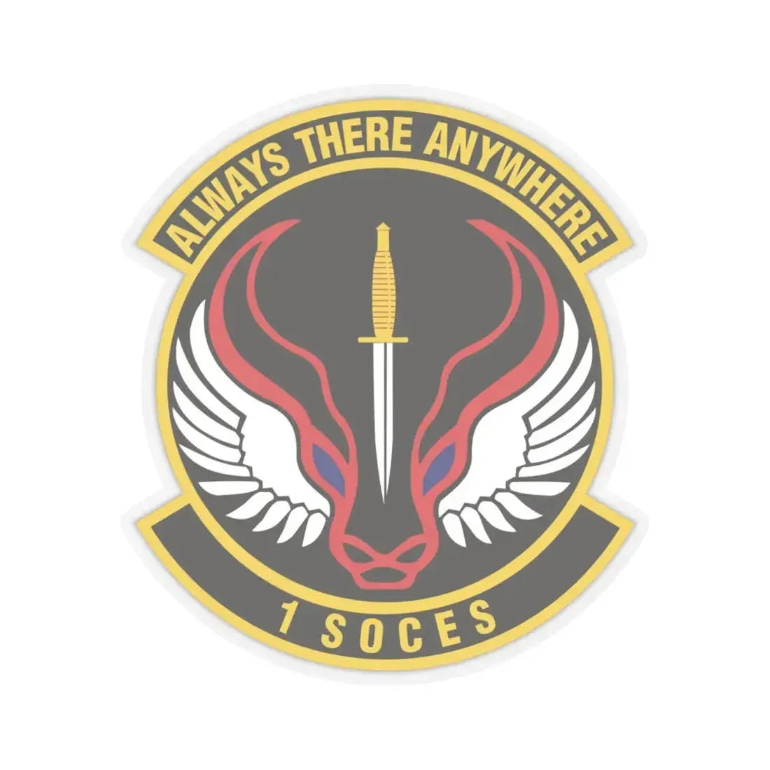1st Special Operations Civil Engineer Squadron (U.S. Air Force) STICKER Vinyl Kiss-Cut Decal 4 Inch Transparent - The Sticker Space