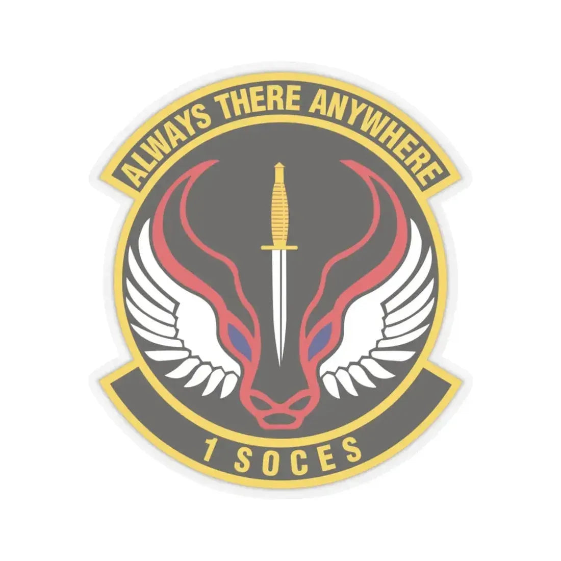 1st Special Operations Civil Engineer Squadron (U.S. Air Force) STICKER Vinyl Kiss-Cut Decal 6 Inch Transparent - The Sticker Space