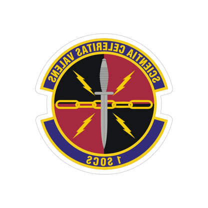 1st Special Operations Communications Squadron (U.S. Air Force) REVERSE PRINT Transparent STICKER-4" × 4"-The Sticker Space