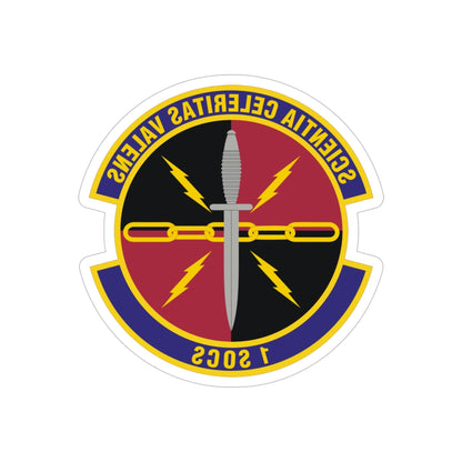 1st Special Operations Communications Squadron (U.S. Air Force) REVERSE PRINT Transparent STICKER-5" × 5"-The Sticker Space