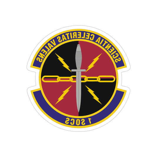 1st Special Operations Communications Squadron (U.S. Air Force) REVERSE PRINT Transparent STICKER-6" × 6"-The Sticker Space