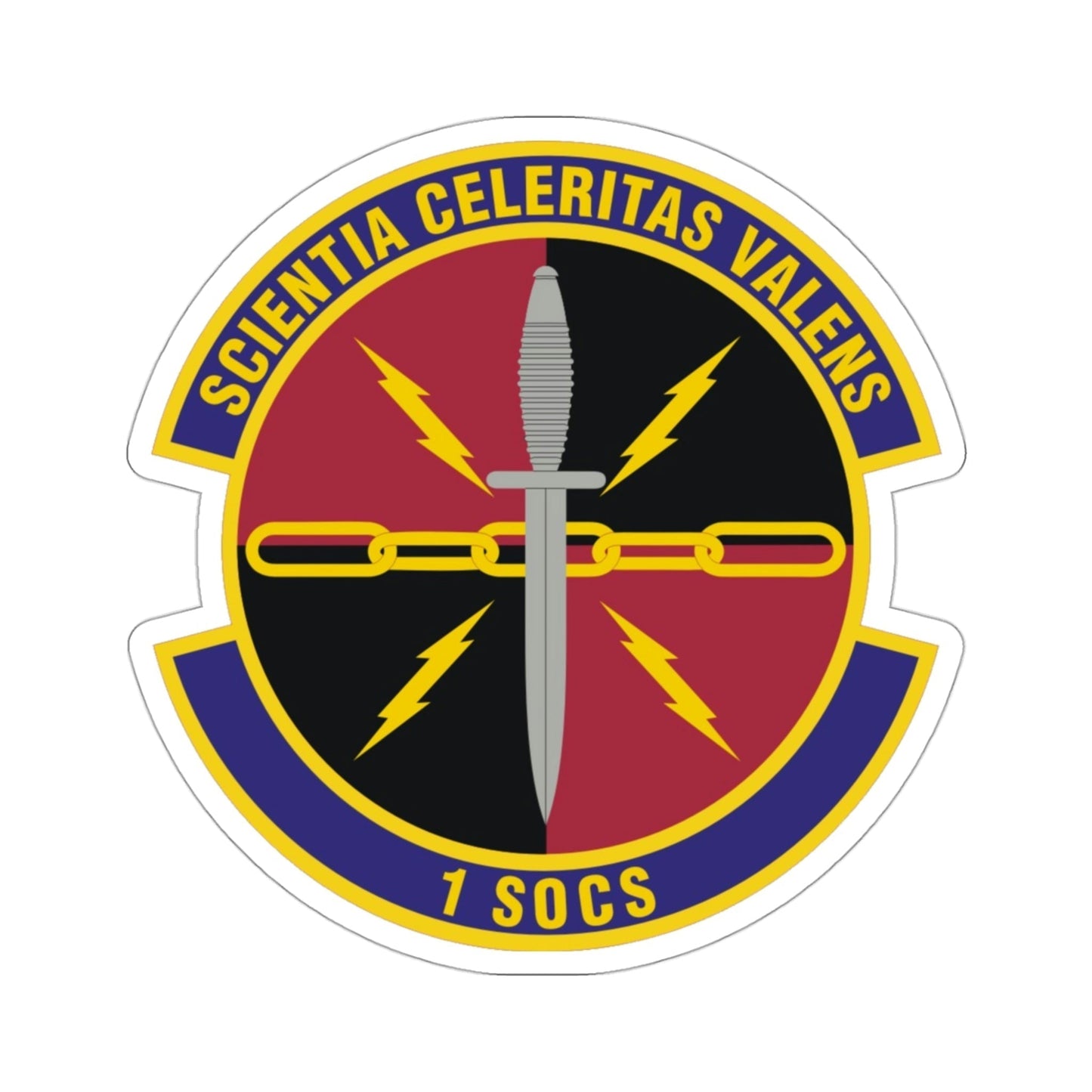 1st Special Operations Communications Squadron (U.S. Air Force) STICKER Vinyl Die-Cut Decal-3 Inch-The Sticker Space