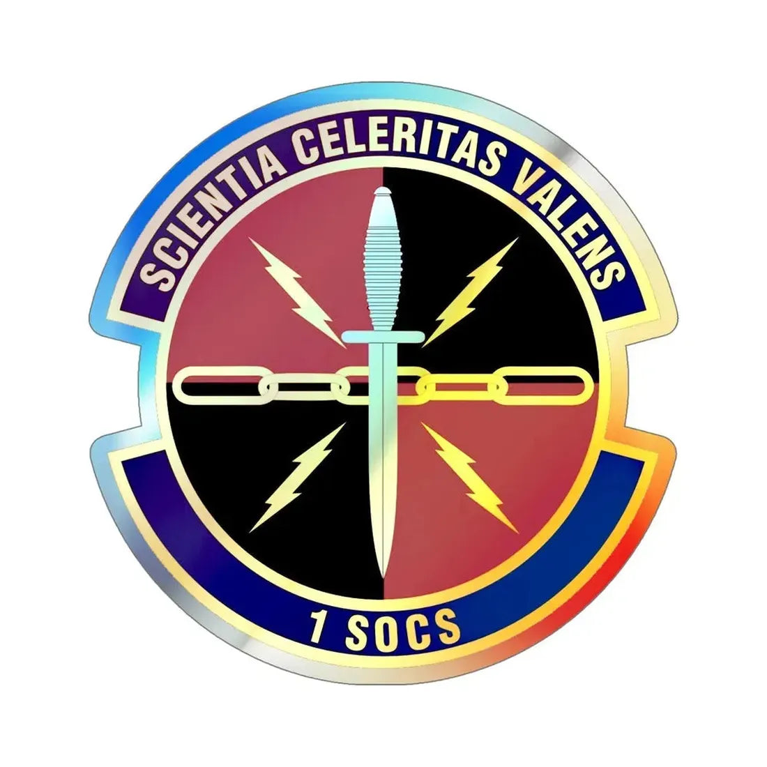 1st Special Operations Communications Squadron (U.S. Air Force) Holographic STICKER Die-Cut Vinyl Decal - The Sticker Space