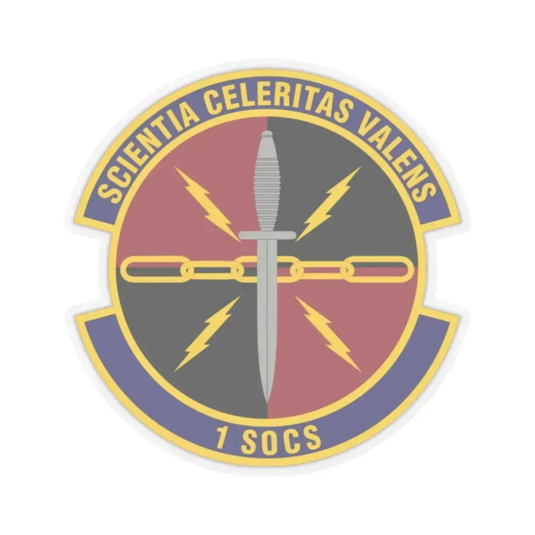 1st Special Operations Communications Squadron (U.S. Air Force) STICKER Vinyl Kiss-Cut Decal 2 Inch Transparent - The Sticker Space