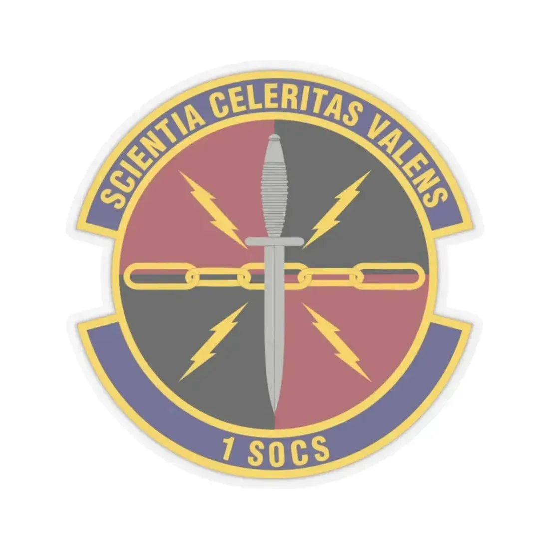 1st Special Operations Communications Squadron (U.S. Air Force) STICKER Vinyl Kiss-Cut Decal 3 Inch Transparent - The Sticker Space