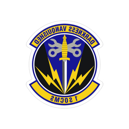 1st Special Operations Component Maintenance Squadron (U.S. Air Force) REVERSE PRINT Transparent STICKER-2" × 2"-The Sticker Space