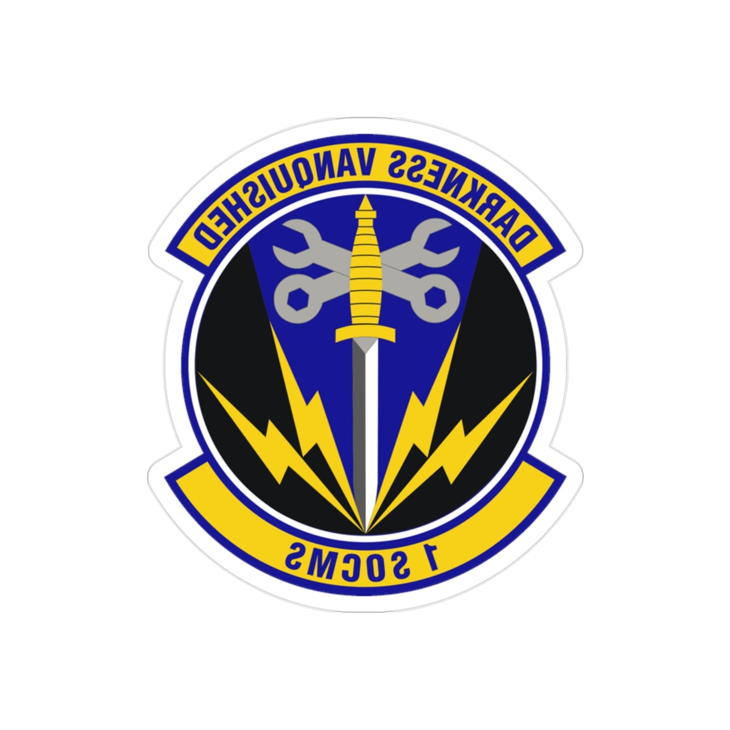 1st Special Operations Component Maintenance Squadron (U.S. Air Force) REVERSE PRINT Transparent STICKER-2" × 2"-The Sticker Space