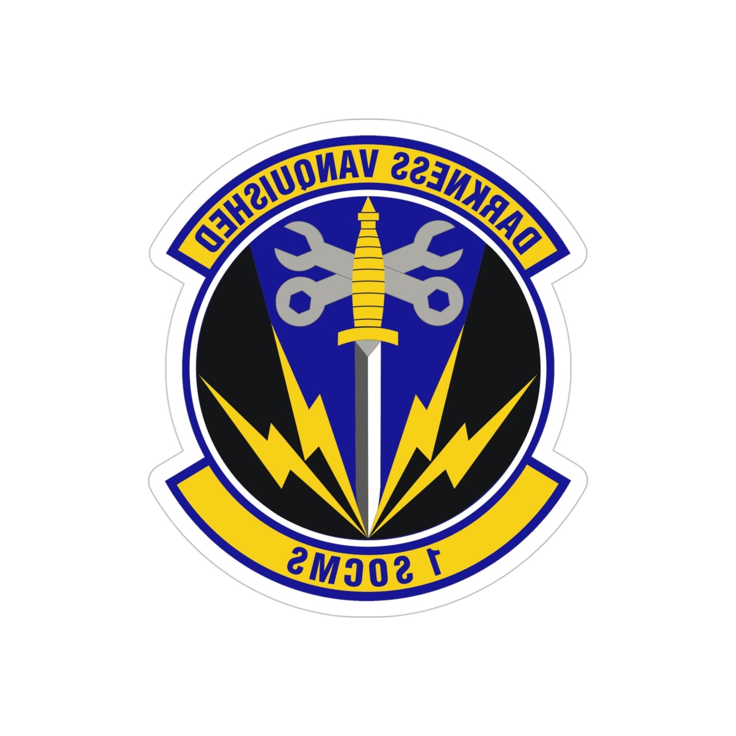 1st Special Operations Component Maintenance Squadron (U.S. Air Force) REVERSE PRINT Transparent STICKER-4" × 4"-The Sticker Space