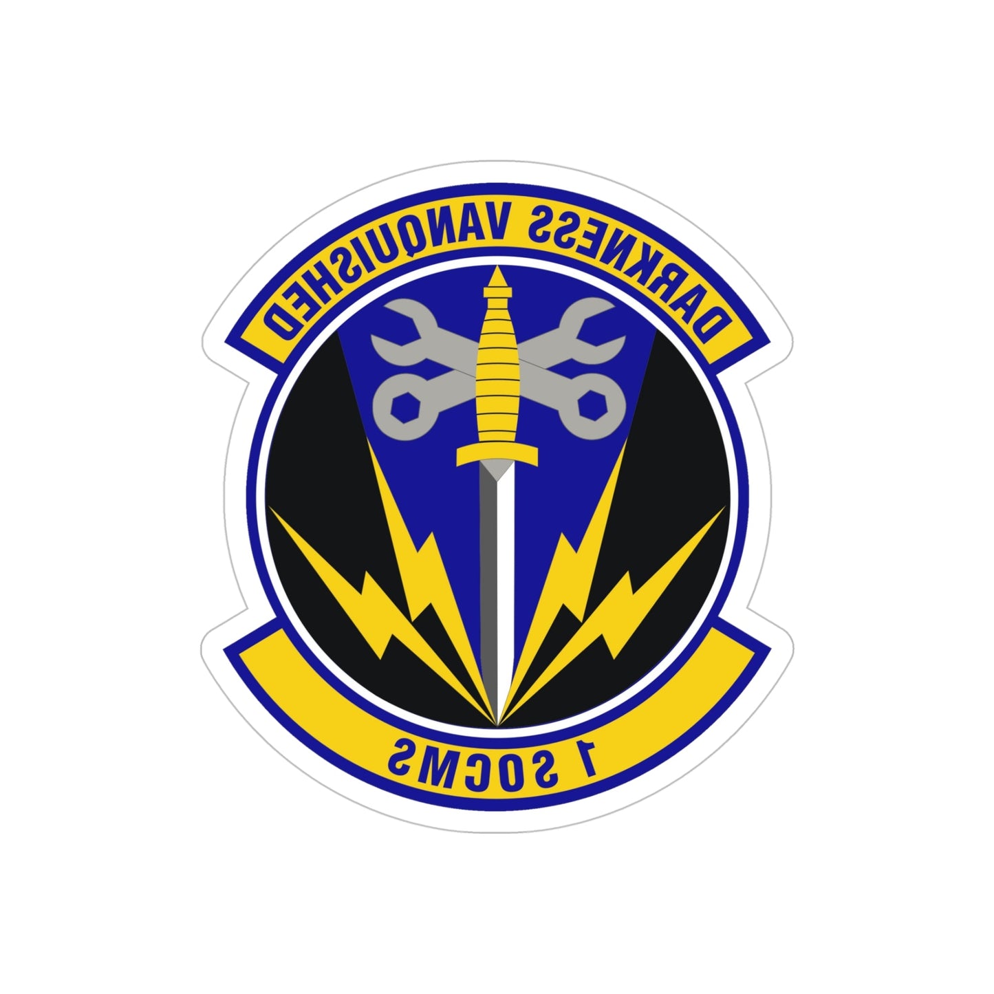 1st Special Operations Component Maintenance Squadron (U.S. Air Force) REVERSE PRINT Transparent STICKER-5" × 5"-The Sticker Space