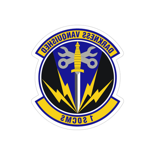 1st Special Operations Component Maintenance Squadron (U.S. Air Force) REVERSE PRINT Transparent STICKER-6" × 6"-The Sticker Space