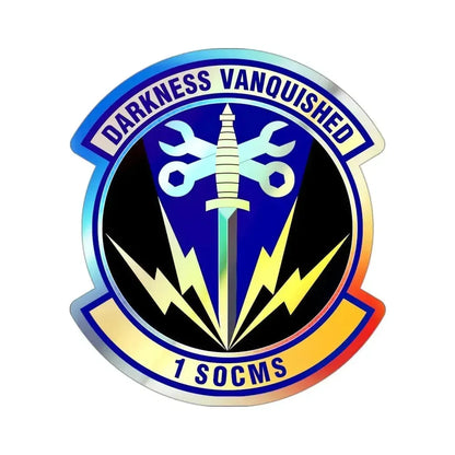 1st Special Operations Component Maintenance Squadron (U.S. Air Force) Holographic STICKER Die-Cut Vinyl Decal 3 Inch Holographic - The Sticker Space