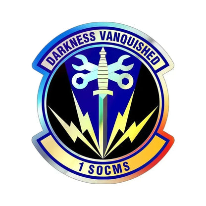 1st Special Operations Component Maintenance Squadron (U.S. Air Force) Holographic STICKER Die-Cut Vinyl Decal 4 Inch Holographic - The Sticker Space