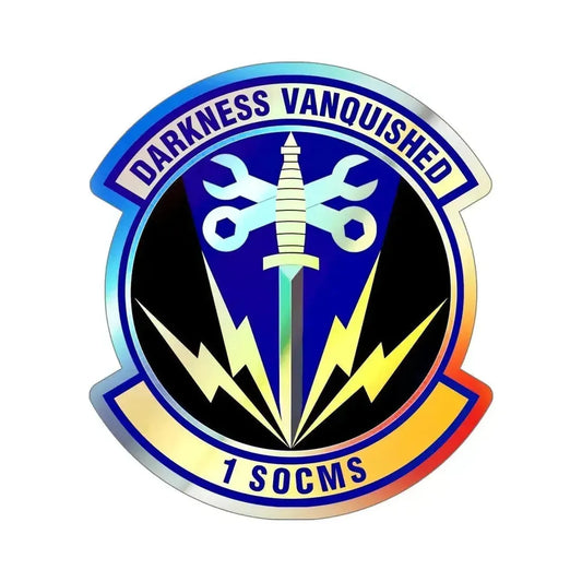 1st Special Operations Component Maintenance Squadron (U.S. Air Force) Holographic STICKER Die-Cut Vinyl Decal 6 Inch Holographic - The Sticker Space