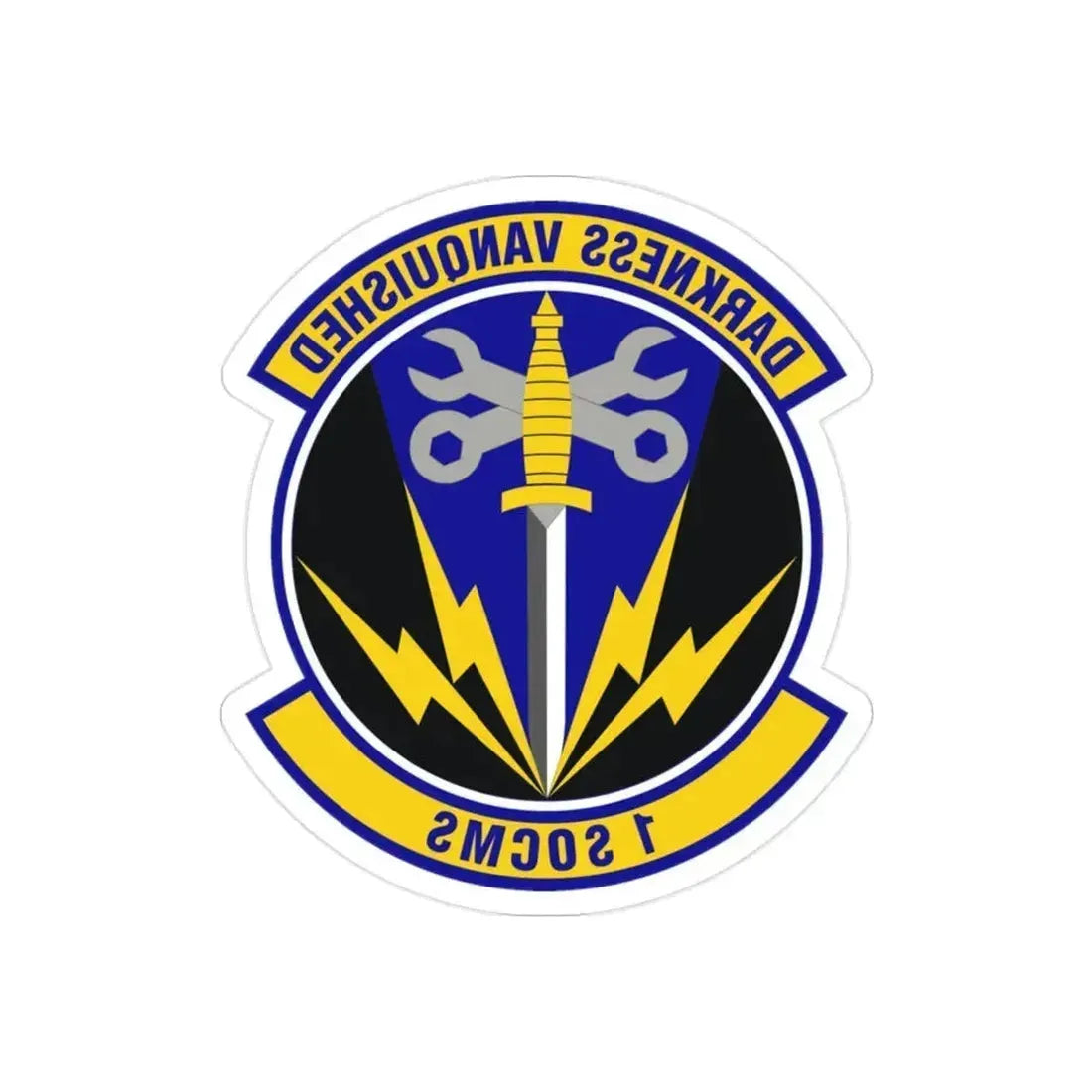 1st Special Operations Component Maintenance Squadron (U.S. Air Force) REVERSE PRINT Transparent Die-Cut STICKER 2 Inch Die-Cut Transparent - The Sticker Space