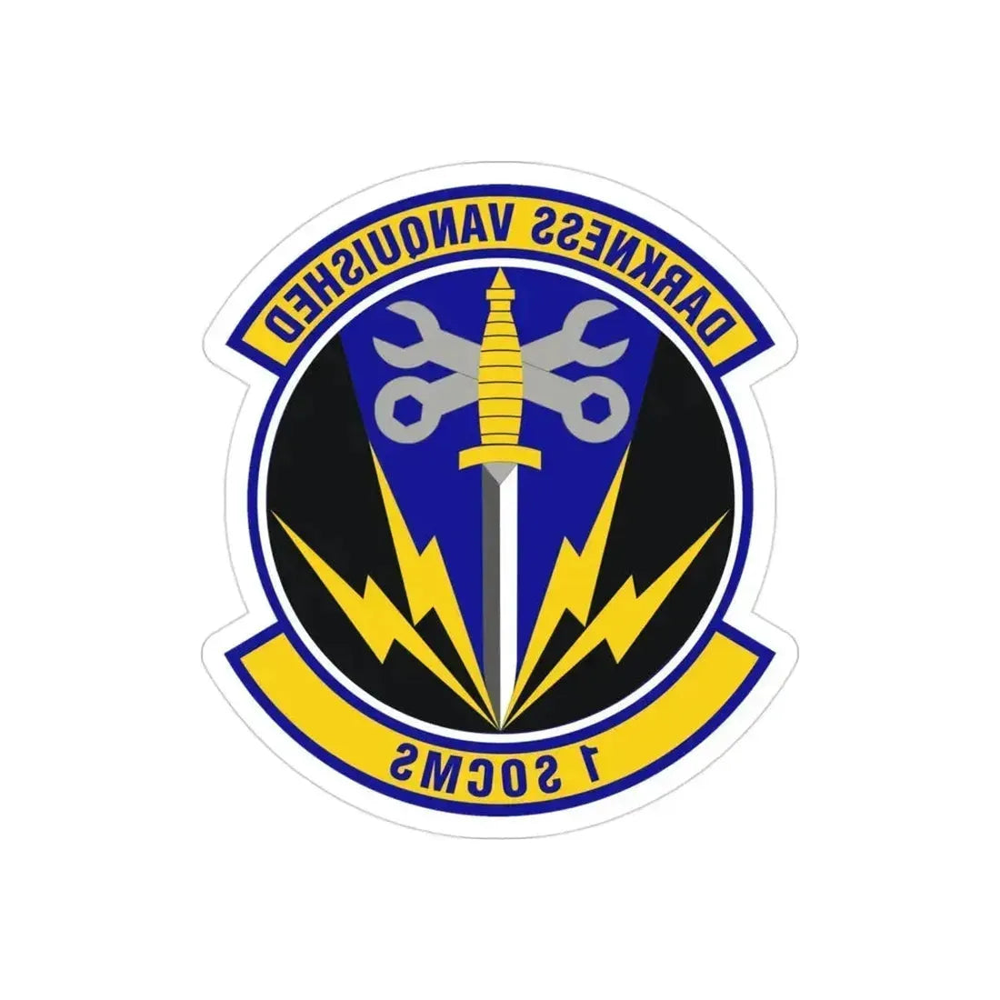 1st Special Operations Component Maintenance Squadron (U.S. Air Force) REVERSE PRINT Transparent Die-Cut STICKER 3 Inch Die-Cut Transparent - The Sticker Space