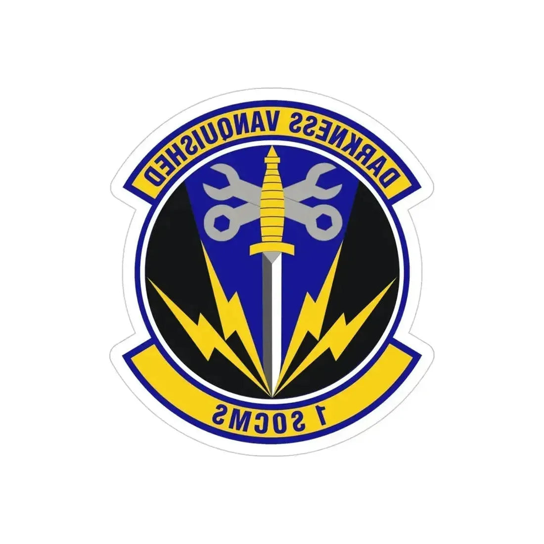1st Special Operations Component Maintenance Squadron (U.S. Air Force) REVERSE PRINT Transparent Die-Cut STICKER 4 Inch Die-Cut Transparent - The Sticker Space