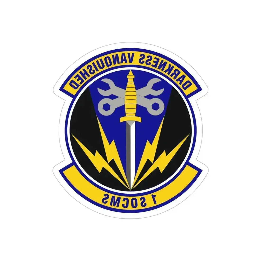 1st Special Operations Component Maintenance Squadron (U.S. Air Force) REVERSE PRINT Transparent Die-Cut STICKER 6 Inch Die-Cut Transparent - The Sticker Space