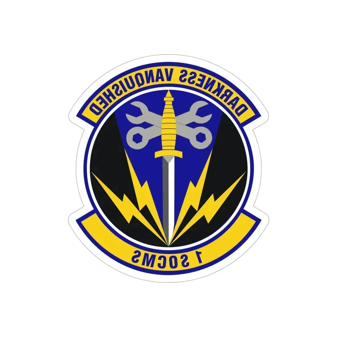 1st Special Operations Component Maintenance Squadron (U.S. Air Force) REVERSE PRINT Transparent Die-Cut STICKER - The Sticker Space