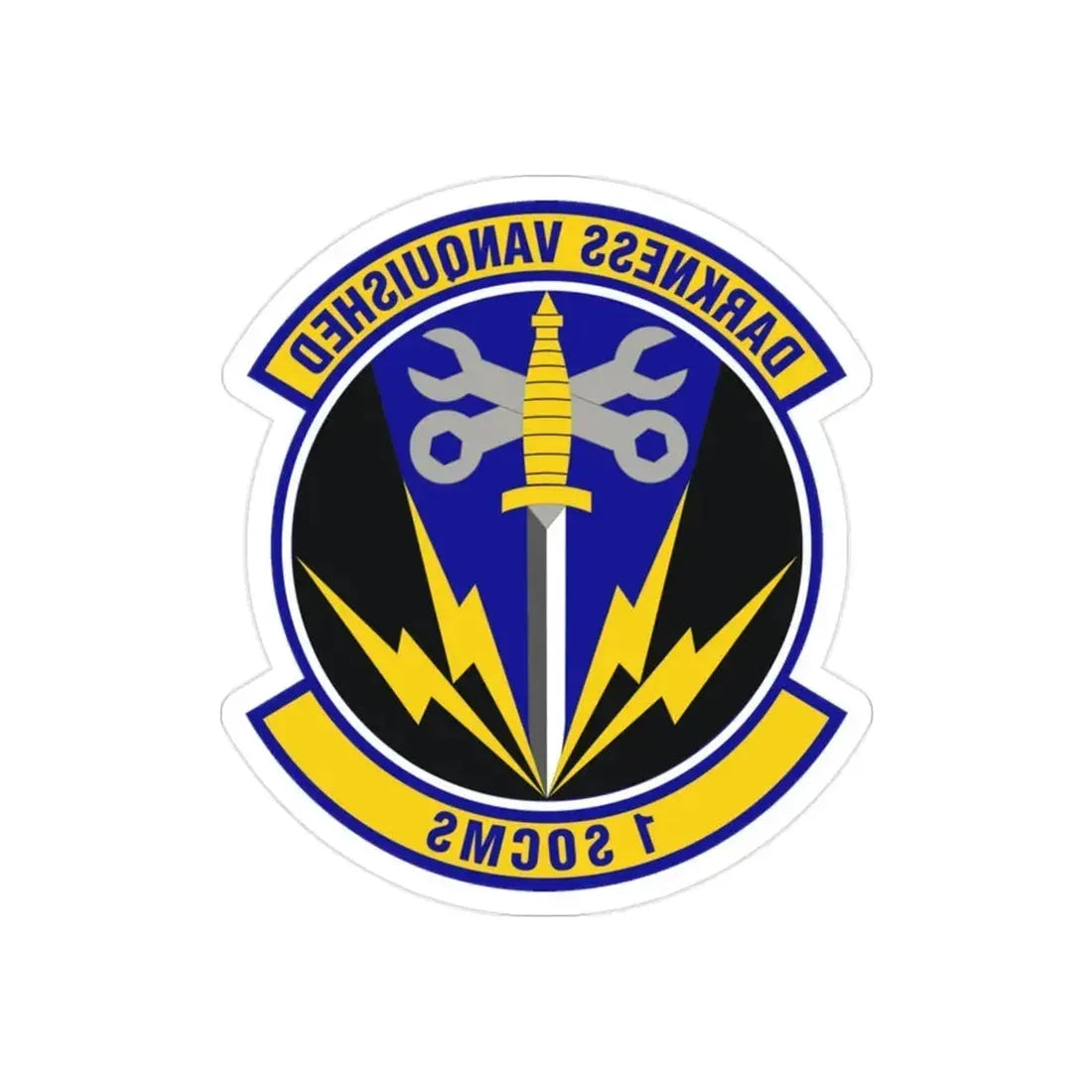 1st Special Operations Component Maintenance Squadron (U.S. Air Force) REVERSE PRINT Transparent Die-Cut STICKER - The Sticker Space