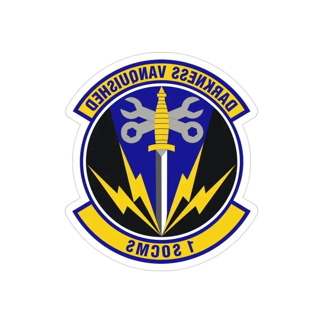 1st Special Operations Component Maintenance Squadron (U.S. Air Force) REVERSE PRINT Transparent Die-Cut STICKER - The Sticker Space