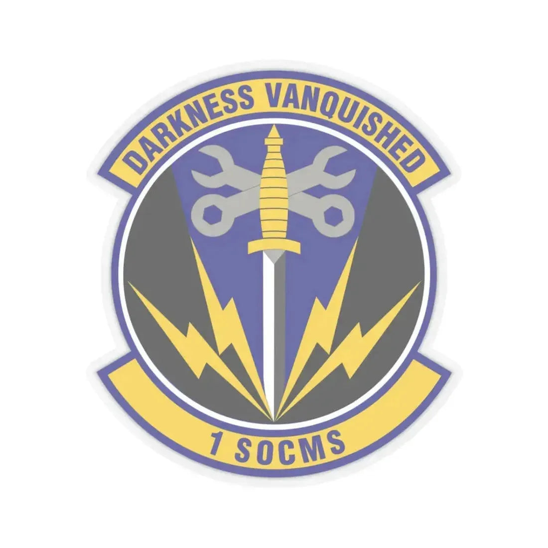 1st Special Operations Component Maintenance Squadron (U.S. Air Force) STICKER Vinyl Kiss-Cut Decal 3 Inch Transparent - The Sticker Space