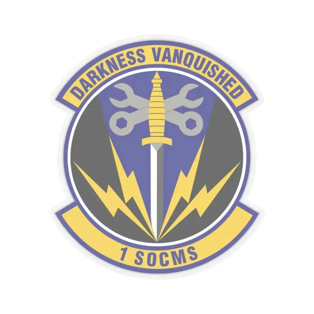 1st Special Operations Component Maintenance Squadron (U.S. Air Force) STICKER Vinyl Kiss-Cut Decal 4 Inch Transparent - The Sticker Space